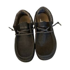 HeyDude black dark grey  size 5